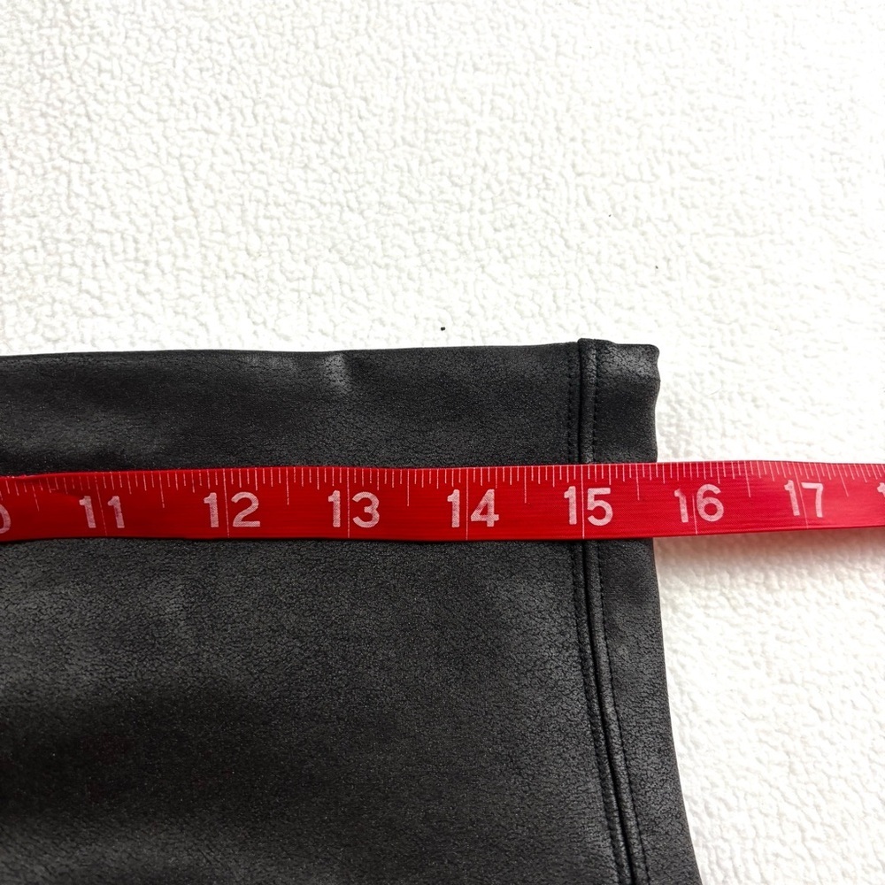 SPANX Faux Leather Moto Banded High Waist Ankle Compression Leggings Size 1X - Picture 13 of 15